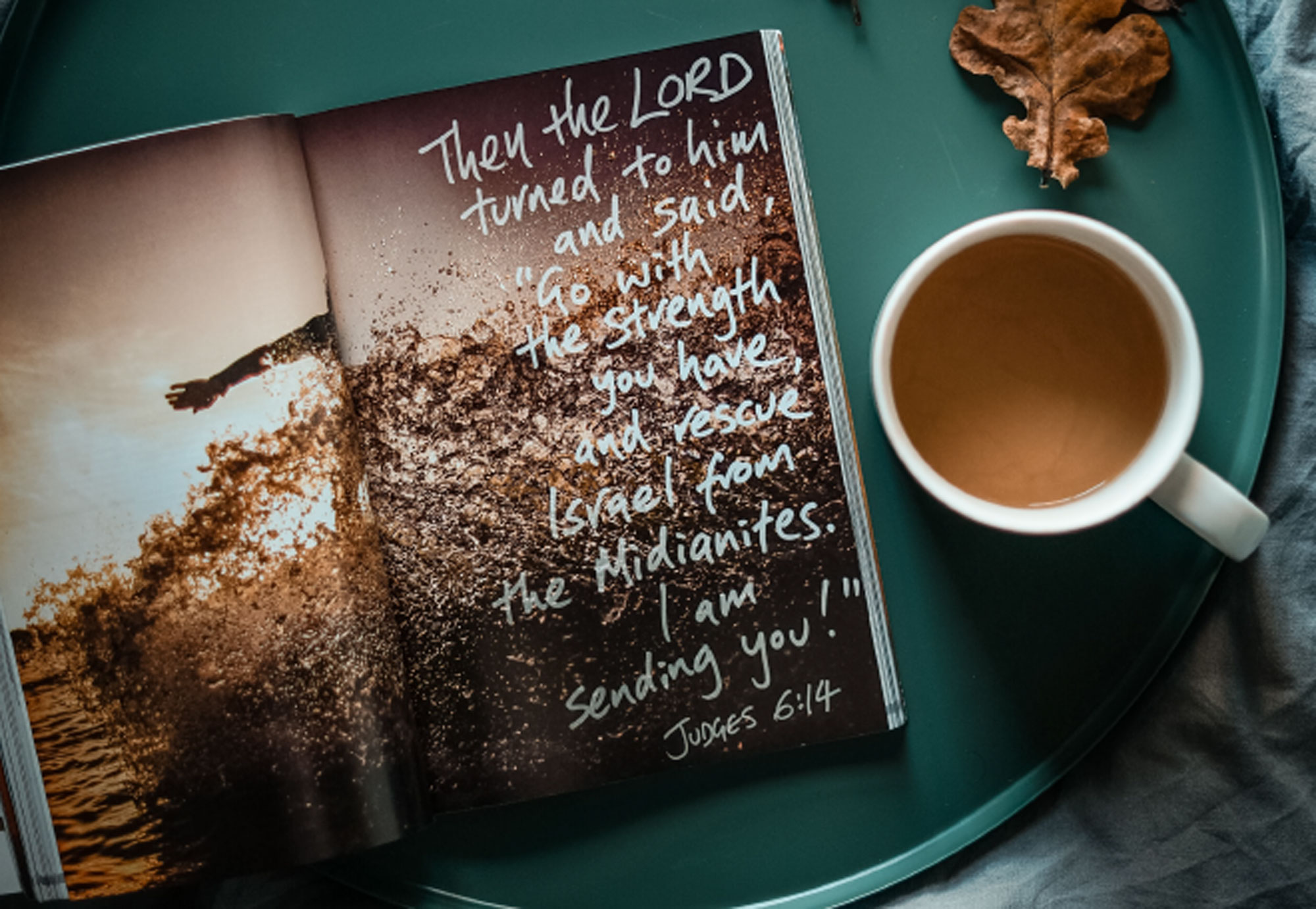 Coffee and bible verse
